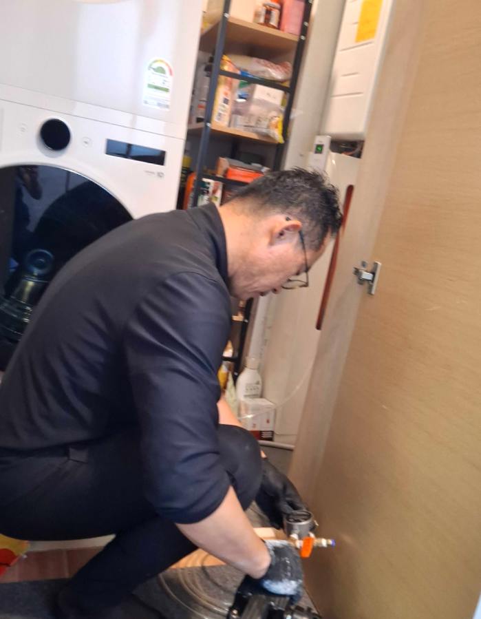 남양주 호평동 누수탐지 — 다용도실 배관 압력 연결